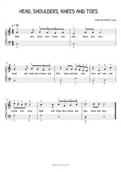 Head, Shoulders, Knees And Toes Free Sheet Music