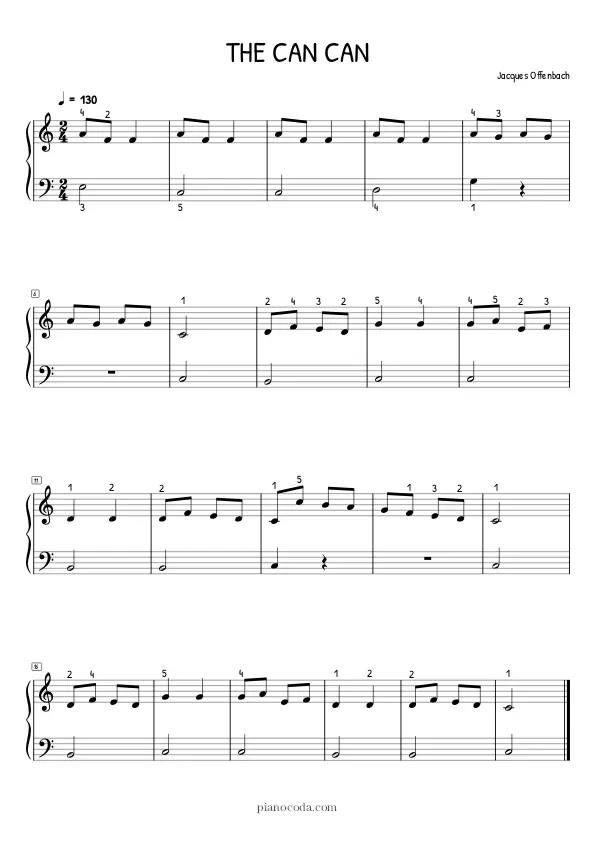 The Can Can piano sheet music
