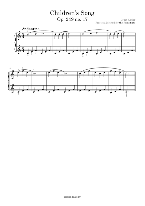 Children's Song Op. 249 no. 17