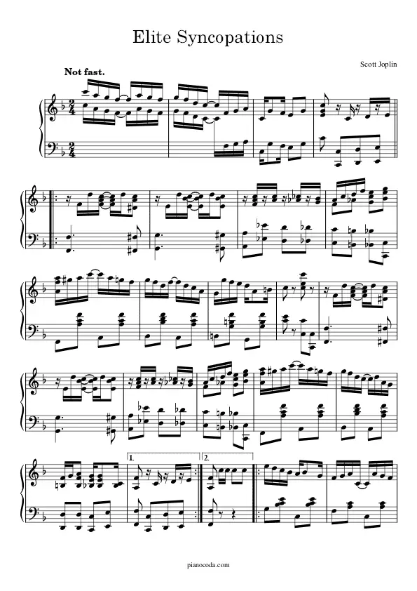 Elite Syncopations piano sheet music