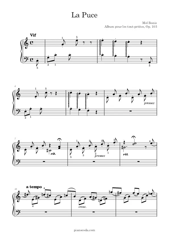 La Puce piano sheet music