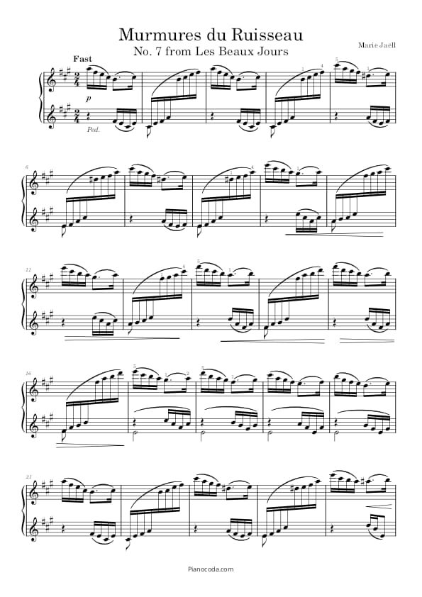 Marie Jaëll Murmures du Ruisseau PDF sheet music 