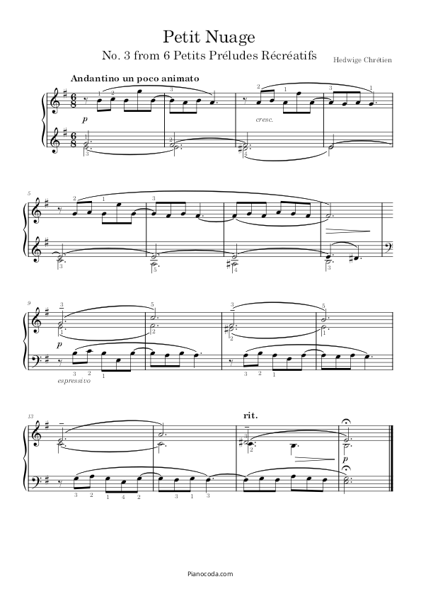 Petit Nuage PDF sheet music