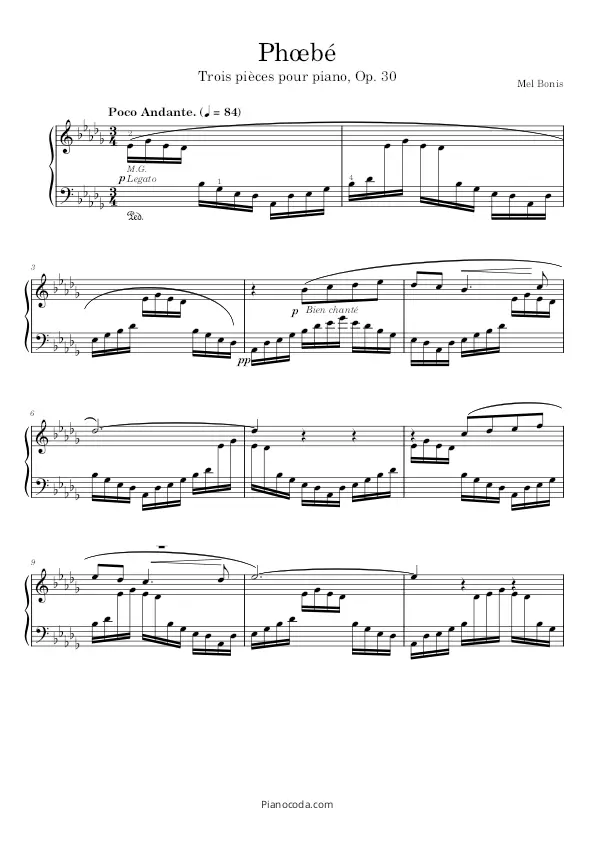 Phoebe Op. 30 no. 1 sheet music
