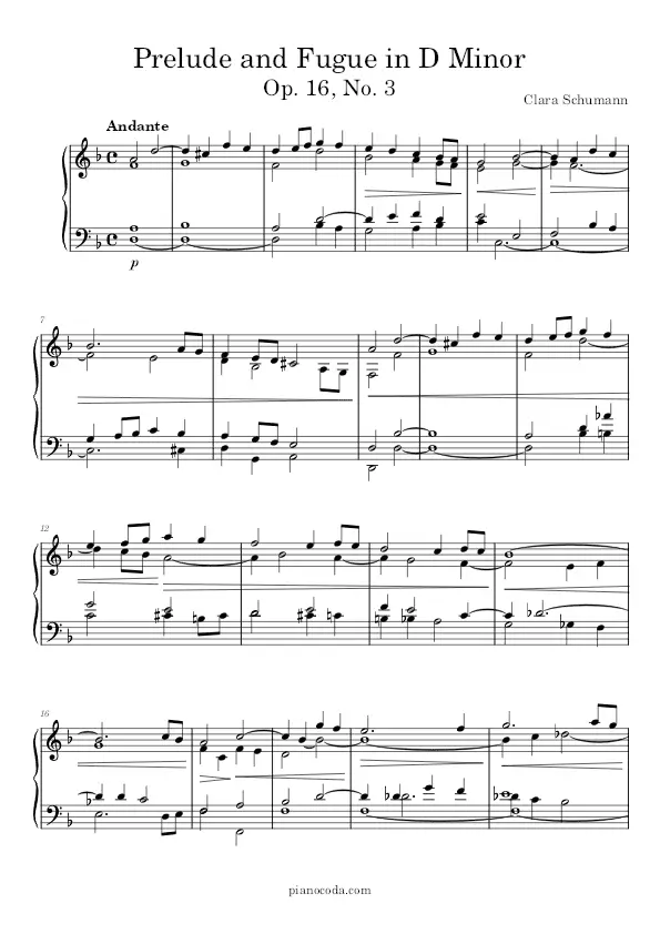 Prelude and Fugue in D Minor sheet music
