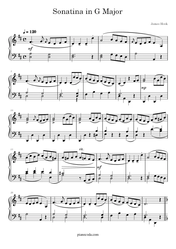 Sonatina in G Major sheet music