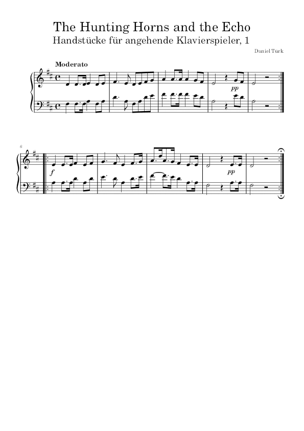 The Hunting Horns and the Echo by Turk PDF sheet music