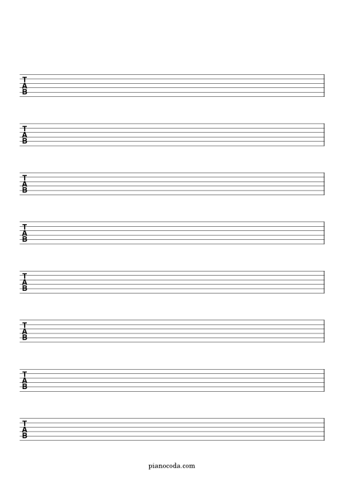 Guitar tabs to fill in